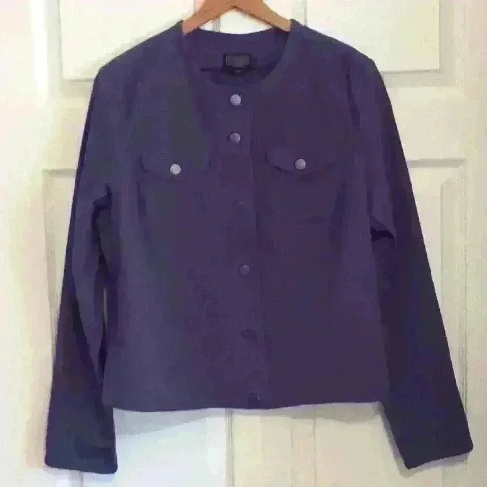 Pendleton Brand Collarless Wool Jacket Size Xl Bl… - image 1